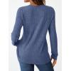 imageAUTOMET Womens Henley Long Sleeve Shirt Fall Top V Neck Fashion Dreesy Casual Tunic Sweaters Clothes Trendy Work OutfitsBlue