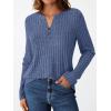 imageAUTOMET Womens Henley Long Sleeve Shirt Fall Top V Neck Fashion Dreesy Casual Tunic Sweaters Clothes Trendy Work OutfitsBlue