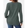 imageAUTOMET Womens Henley Long Sleeve Shirt Fall Top V Neck Fashion Dreesy Casual Tunic Sweaters Clothes Trendy Work OutfitsGreen