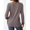 imageAUTOMET Womens Henley Long Sleeve Shirt Fall Top V Neck Fashion Dreesy Casual Tunic Sweaters Clothes Trendy Work OutfitsNutmeg