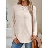 imageAUTOMET Womens Long Sleeve Shirts Fall Fashion Tops 2025 Crewneck Dressy Sweaters Tunic Winter Clothes Casual OutfitsApricot