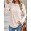 imageAUTOMET Womens Long Sleeve Shirts Fall Fashion Tops 2025 Crewneck Dressy Sweaters Tunic Winter Clothes Casual OutfitsApricot