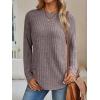 imageAUTOMET Womens Long Sleeve Shirts Fall Fashion Tops 2025 Crewneck Dressy Sweaters Tunic Winter Clothes Casual OutfitsCoffee