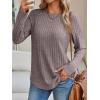 imageAUTOMET Womens Long Sleeve Shirts Fall Fashion Tops 2025 Crewneck Dressy Sweaters Tunic Winter Clothes Casual OutfitsCoffee