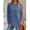 imageAUTOMET Womens Long Sleeve Shirts Fall Fashion Tops 2025 Crewneck Dressy Sweaters Tunic Winter Clothes Casual OutfitsDarkblue