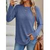 imageAUTOMET Womens Long Sleeve Shirts Fall Fashion Tops 2025 Crewneck Dressy Sweaters Tunic Winter Clothes Casual OutfitsDarkblue