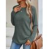 imageAUTOMET Womens Long Sleeve Shirts Fall Fashion Tops 2025 Crewneck Dressy Sweaters Tunic Winter Clothes Casual OutfitsGreen
