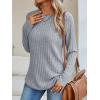 imageAUTOMET Womens Long Sleeve Shirts Fall Fashion Tops 2025 Crewneck Dressy Sweaters Tunic Winter Clothes Casual OutfitsGrey