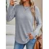 imageAUTOMET Womens Long Sleeve Shirts Fall Fashion Tops 2025 Crewneck Dressy Sweaters Tunic Winter Clothes Casual OutfitsGrey