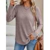 imageAUTOMET Womens Long Sleeve Shirts Fall Fashion Tops 2025 Crewneck Dressy Sweaters Tunic Winter Clothes Casual OutfitsKhaki