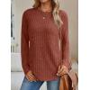 imageAUTOMET Womens Long Sleeve Shirts Fall Fashion Tops 2025 Crewneck Dressy Sweaters Tunic Winter Clothes Casual OutfitsMaple