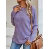 imageAUTOMET Womens Long Sleeve Shirts Fall Fashion Tops 2025 Crewneck Dressy Sweaters Tunic Winter Clothes Casual OutfitsPurple