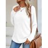 imageAUTOMET Womens Long Sleeve Shirts Fall Fashion Tops 2025 Crewneck Dressy Sweaters Tunic Winter Clothes Casual OutfitsWhite
