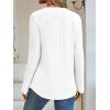 imageAUTOMET Womens Long Sleeve Shirts Fall Fashion Tops 2025 Crewneck Dressy Sweaters Tunic Winter Clothes Casual OutfitsWhite
