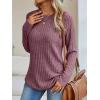 imageAUTOMET Womens Long Sleeve Shirts Fall Fashion Tops 2025 Crewneck Dressy Sweaters Tunic Winter Clothes Casual OutfitsWine
