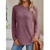imageAUTOMET Womens Long Sleeve Shirts Fall Fashion Tops 2025 Crewneck Dressy Sweaters Tunic Winter Clothes Casual OutfitsWine