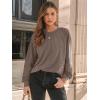 imageAUTOMET Womens Long Sleeve Shirts Pleated Lace Tops Fall Fashion Outfits Business Casual BlousesCoffee