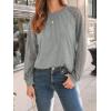 imageAUTOMET Womens Long Sleeve Shirts Pleated Lace Tops Fall Fashion Outfits Business Casual BlousesGrey