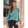 imageAUTOMET Womens Long Sleeve Shirts Pleated Lace Tops Fall Fashion Outfits Business Casual BlousesGreygreen