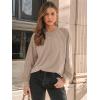 imageAUTOMET Womens Long Sleeve Shirts Pleated Lace Tops Fall Fashion Outfits Business Casual BlousesKhaki