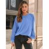 imageAUTOMET Womens Long Sleeve Shirts Pleated Lace Tops Fall Fashion Outfits Business Casual BlousesLightblue