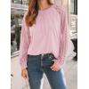 imageAUTOMET Womens Long Sleeve Shirts Pleated Lace Tops Fall Fashion Outfits Business Casual BlousesPink