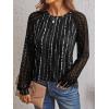imageAUTOMET Womens Long Sleeve Shirts Pleated Lace Tops Fall Fashion Outfits Business Casual BlousesPrinting Black