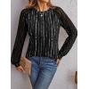 imageAUTOMET Womens Long Sleeve Shirts Pleated Lace Tops Fall Fashion Outfits Business Casual BlousesPrinting Black