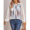 imageAUTOMET Womens Long Sleeve Shirts Pleated Lace Tops Fall Fashion Outfits Business Casual BlousesTiedye Multi