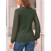 imageAUTOMET Womens Long Sleeve Tops Dressy Casual Shirts 2025 Fall Outfits Lace Business Blouses Cute TShirts Work ClothesArmy Green