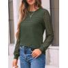 imageAUTOMET Womens Long Sleeve Tops Dressy Casual Shirts 2025 Fall Outfits Lace Business Blouses Cute TShirts Work ClothesArmy Green