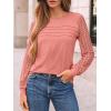 imageAUTOMET Womens Long Sleeve Tops Dressy Casual Shirts 2025 Fall Outfits Lace Business Blouses Cute TShirts Work ClothesCoral