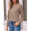 imageAUTOMET Womens Long Sleeve Tops Dressy Casual Shirts 2025 Fall Outfits Lace Business Blouses Cute TShirts Work ClothesKhaki
