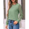imageAUTOMET Womens Long Sleeve Tops Dressy Casual Shirts 2025 Fall Outfits Lace Business Blouses Cute TShirts Work ClothesLight Green