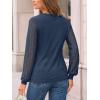 imageAUTOMET Womens Long Sleeve Tops Dressy Casual Shirts 2025 Fall Outfits Lace Business Blouses Cute TShirts Work ClothesNavy