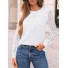 imageAUTOMET Womens Long Sleeve Tops Dressy Casual Shirts 2025 Fall Outfits Lace Business Blouses Cute TShirts Work ClothesWhite