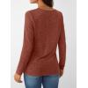 imageAUTOMET Womens Long Sleeve Tunic Top V Neck Button Shirts 2025 Dressy Casual Business BlousesCaramel