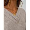 imageAUTOMET Womens Long Sleeve Tunic Top V Neck Button Shirts 2025 Dressy Casual Business BlousesCoffeegrey