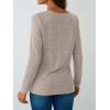 imageAUTOMET Womens Long Sleeve Tunic Top V Neck Button Shirts 2025 Dressy Casual Business BlousesCoffeegrey