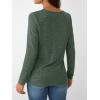 imageAUTOMET Womens Long Sleeve Tunic Top V Neck Button Shirts 2025 Dressy Casual Business BlousesGreen