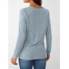imageAUTOMET Womens Long Sleeve Tunic Top V Neck Button Shirts 2025 Dressy Casual Business BlousesLightblue