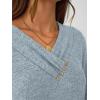 imageAUTOMET Womens Long Sleeve Tunic Top V Neck Button Shirts 2025 Dressy Casual Business BlousesLightblue