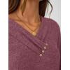 imageAUTOMET Womens Long Sleeve Tunic Top V Neck Button Shirts 2025 Dressy Casual Business BlousesPurplered