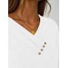 imageAUTOMET Womens Long Sleeve Tunic Top V Neck Button Shirts 2025 Dressy Casual Business BlousesWhite