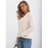 imageAUTOMET Womens V Neck Long Sleeve Shirt Fall Fashion Tops Tunic Dressy Casual Sweater Clothes Cute Trendy Work Outfits 2025Apricot