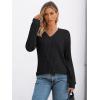 imageAUTOMET Womens V Neck Long Sleeve Shirt Fall Fashion Tops Tunic Dressy Casual Sweater Clothes Cute Trendy Work Outfits 2025Black