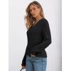 imageAUTOMET Womens V Neck Long Sleeve Shirt Fall Fashion Tops Tunic Dressy Casual Sweater Clothes Cute Trendy Work Outfits 2025Black