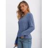 imageAUTOMET Womens V Neck Long Sleeve Shirt Fall Fashion Tops Tunic Dressy Casual Sweater Clothes Cute Trendy Work Outfits 2025Blue