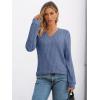 imageAUTOMET Womens V Neck Long Sleeve Shirt Fall Fashion Tops Tunic Dressy Casual Sweater Clothes Cute Trendy Work Outfits 2025Blue