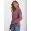 imageAUTOMET Womens V Neck Long Sleeve Shirt Fall Fashion Tops Tunic Dressy Casual Sweater Clothes Cute Trendy Work Outfits 2025Burgundy